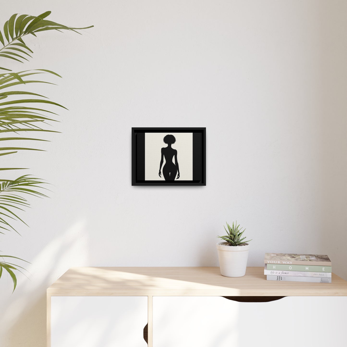 Women's silhouette Matte Canvas, Black Frame